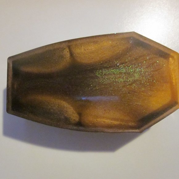 Orange & Brown Glitter Coffin Trinket Bowl - Picture 3 of 6